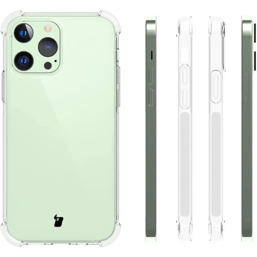 Etui + 2x szkło na ekran + obiektyw Bizon Case Clear Pack do Apple iPhone 13 Pro przezroczyste