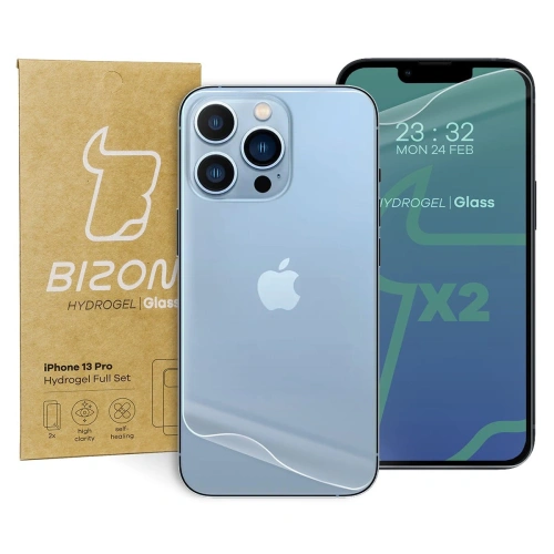 Folia hydrożelowa na tył i przód Bizon Glass Hydrogel Apple iPhone 13 Pro