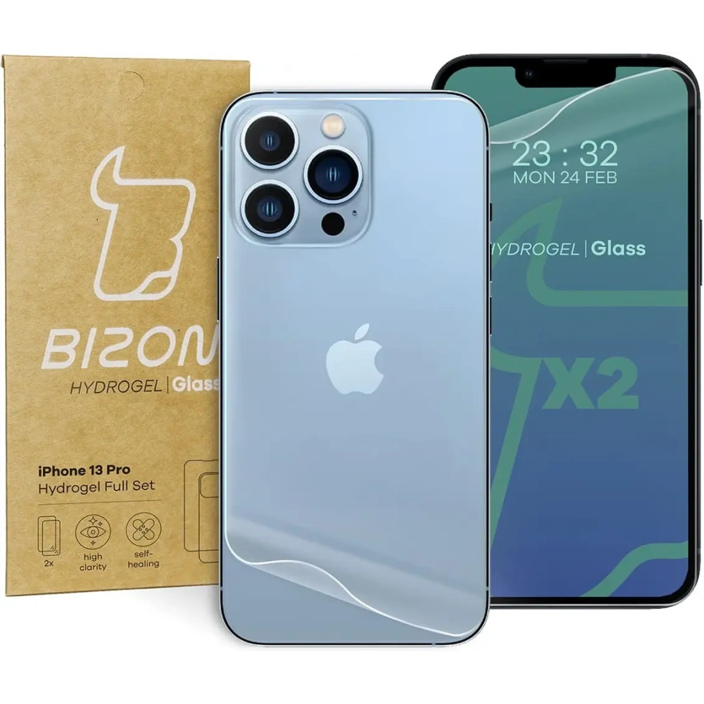 Hurtownia GSM - Folia hydrożelowa na tył i przód Bizon Glass Hydrogel Apple iPhone 13 Pro - BIZ164 - {ean13} - Hurt