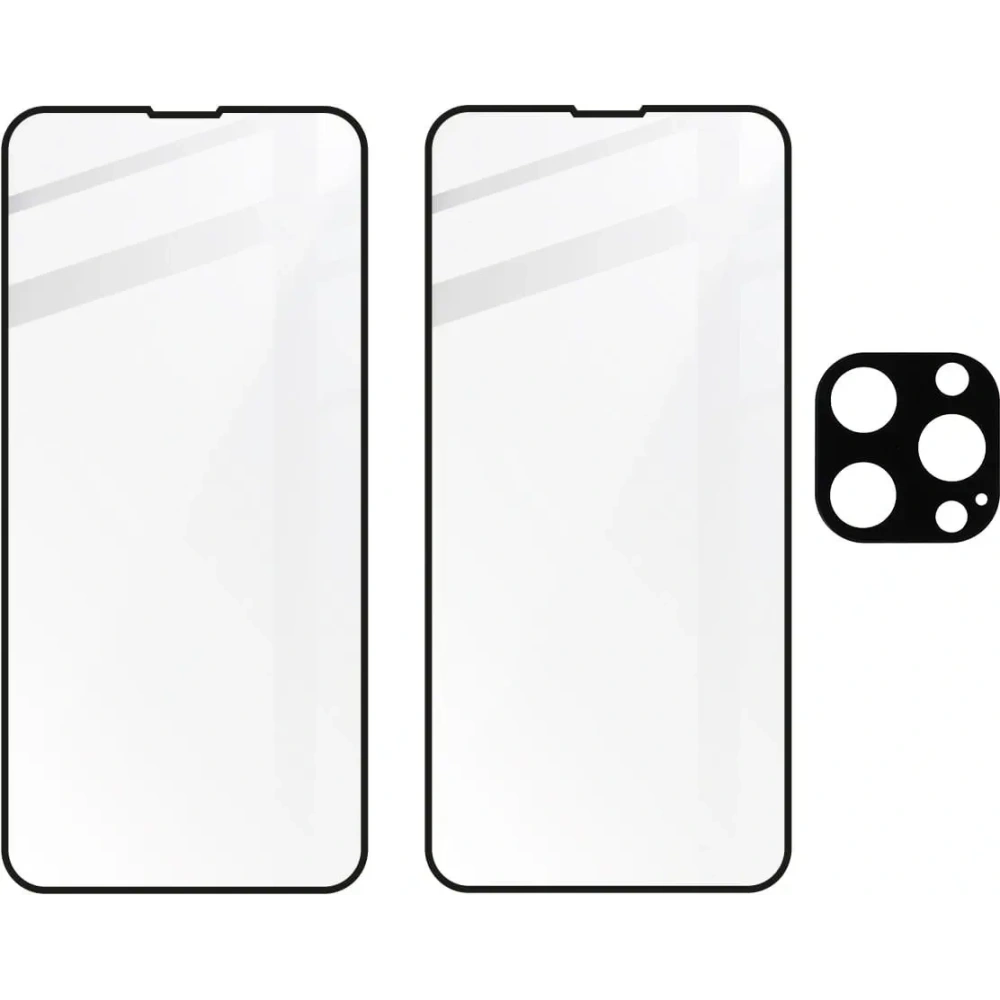 Hurtownia GSM - Bizon Glass Edge gehärtetes Glas - [2 PACK] + Linsenschutz Apple iPhone 13 Pro Max schwarz - BIZ175 - {ean13} - Hurt