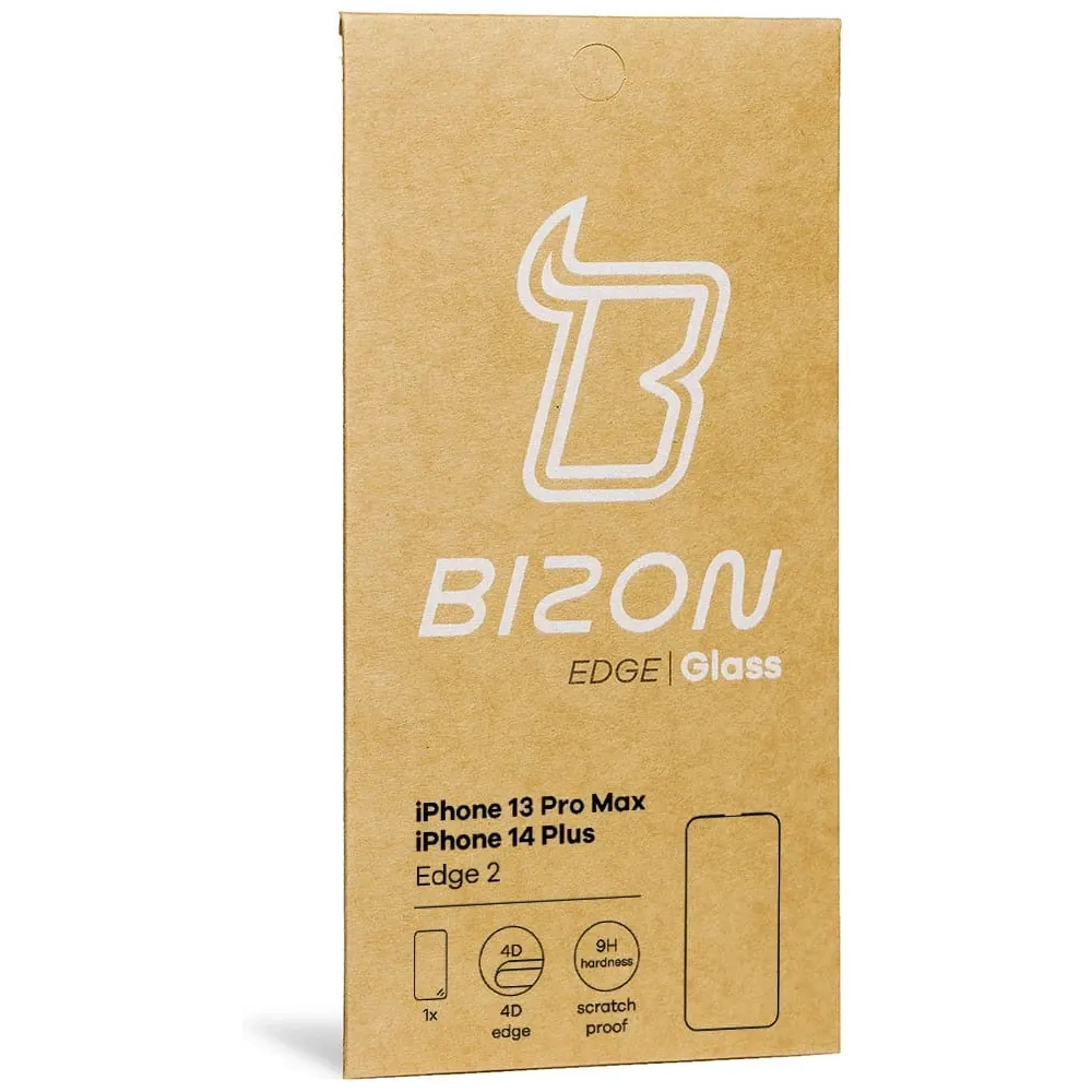 Hurtownia GSM - Szkło hartowane Bizon Glass Edge 2 do Apple iPhone 14 Plus / 13 Pro Max czarne - BIZ180 - {ean13} - Hurt