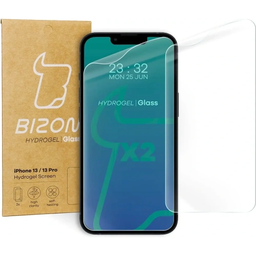 Folia hydrożelowa na ekran Bizon Glass Hydrogel Apple iPhone 13 / 13 Pro [2 PACK]