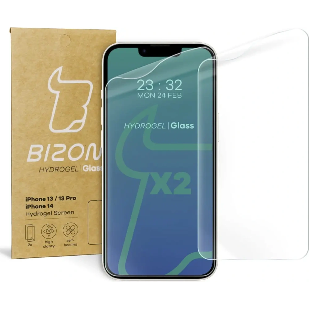 Hurtownia GSM - Bizon üveg hidrogel Apple iPhone 14 / 13 / 13 Pro [2 Csomag] - BIZ186 - {ean13} - Hurt