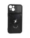 Wholesale Bizon Case Camshield Card Slot Ring Apple iPhone 14 black - BIZ188 - {ean13} - Hurt