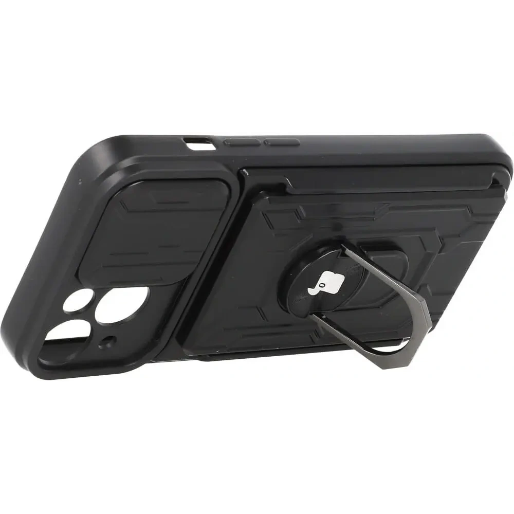 Hurtownia GSM - Bizon Case Camshield Kártyahely Gyűrű Apple iPhone 14 fekete - BIZ188 - {ean13} - Hurt