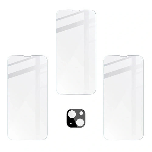 3x Szkło na ekran + szkło na aparat BIZON do Apple iPhone 14
