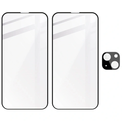 2x Szkło na ekran + szkło na aparat BIZON do Apple iPhone 14