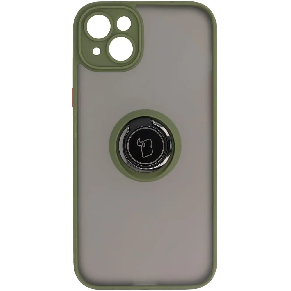 Hurtownia GSM - Bizon Case Hybrid Ring Apple iPhone 14 Plus fumuriu cu un cadru verde - BIZ199 - {ean13} - Hurt