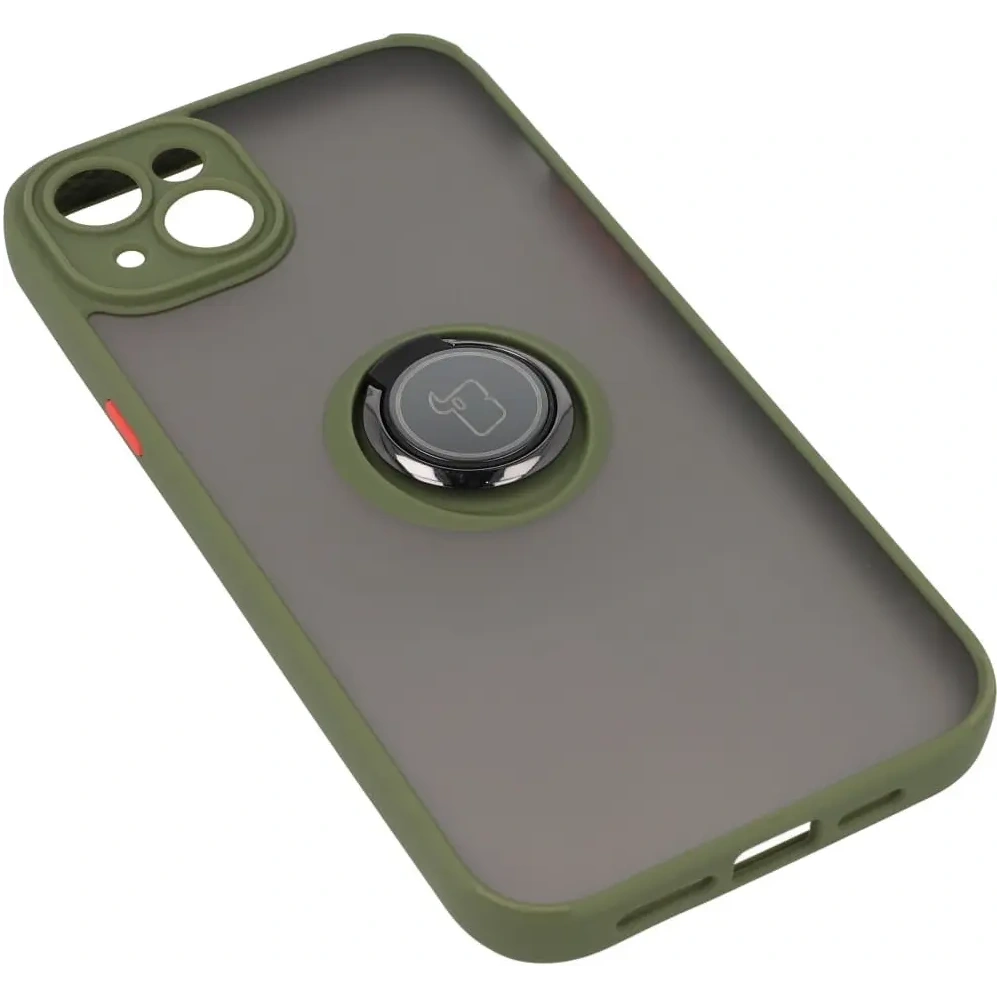 Hurtownia GSM - Bizon Case Hybrid Ring Apple iPhone 14 Plus fumuriu cu un cadru verde - BIZ199 - {ean13} - Hurt