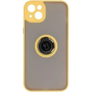 Wholesale Bizon Case Hybrid Ring Apple iPhone 14 Plus smoky with a yellow frame - BIZ200 - {ean13} - Hurt