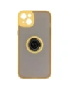 Hurtownia GSM - Etui z uchwytem na palec Bizon Case Hybrid Ring do Apple iPhone 14 Plus przydymione z żółtą ramką - BIZ200 - {ean13} - Hurt