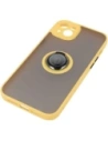 Hurtownia GSM - Bizon Case Hybrid Ring Apple iPhone 14 Plus rauchig mit einem gelben Rahmen - BIZ200 - {ean13} - Hurt