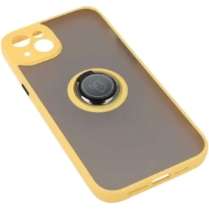 Wholesale Bizon Case Hybrid Ring Apple iPhone 14 Plus smoky with a yellow frame - BIZ200 - {ean13} - Hurt