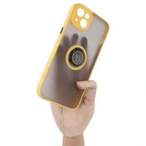 Wholesale Bizon Case Hybrid Ring Apple iPhone 14 Plus smoky with a yellow frame - BIZ200 - {ean13} - Hurt