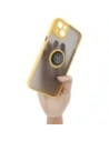 Hurtownia GSM - Etui z uchwytem na palec Bizon Case Hybrid Ring do Apple iPhone 14 Plus przydymione z żółtą ramką - BIZ200 - {ean13} - Hurt