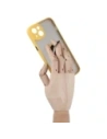 Hurtownia GSM - Etui z uchwytem na palec Bizon Case Hybrid Ring do Apple iPhone 14 Plus przydymione z żółtą ramką - BIZ200 - {ean13} - Hurt