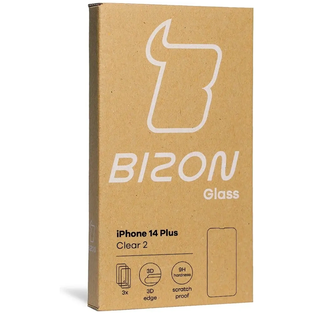 Hurtownia GSM - 3x Szkło na ekran + szkło na aparat BIZON do Apple iPhone 14 Plus - BIZ201 - {ean13} - Hurt