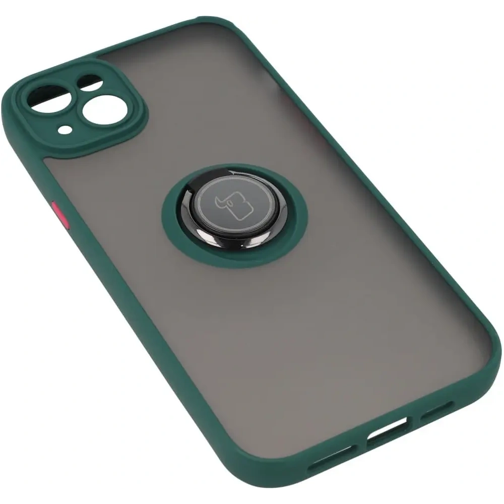 Hurtownia GSM - Bizon Case Hybrid Ring Apple iPhone 14 Plus fumuriu cu un cadru verde închis - BIZ205 - {ean13} - Hurt