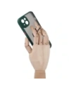 Hurtownia GSM - Bizon Case Hybrid Ring Apple iPhone 14 Plus fumuriu cu un cadru verde închis - BIZ205 - {ean13} - Hurt