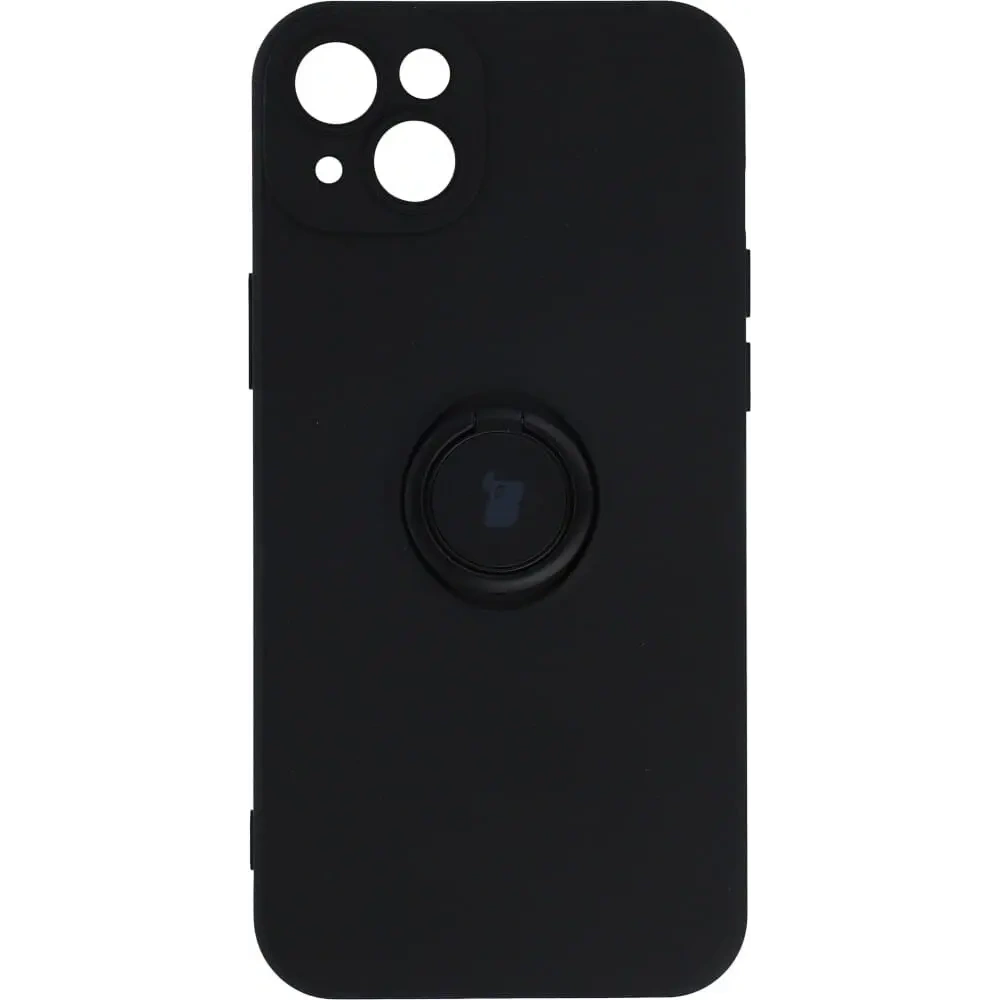 Hurtownia GSM - Etui Bizon Case Silicone Ring Sq do Apple iPhone 14 Plus czarne - BIZ208 - {ean13} - Hurt