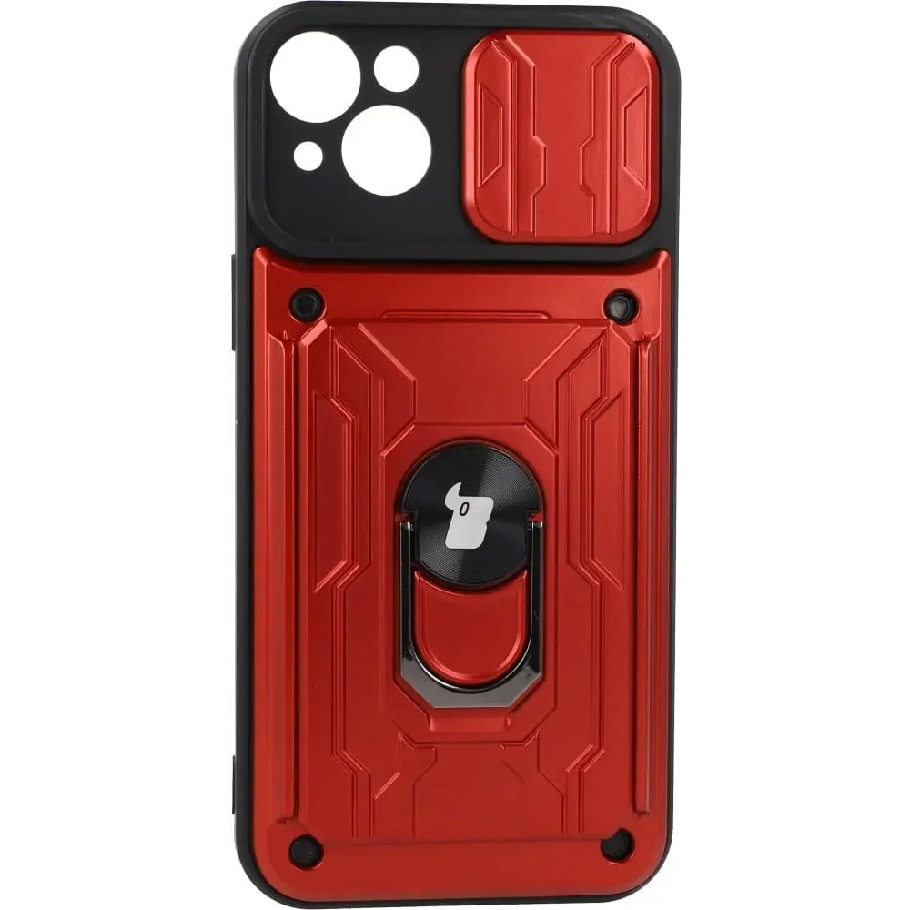 Hurtownia GSM - Bizon Case Camshield Kártyahely Gyűrű Apple iPhone 14 Plus piros - BIZ211 - {ean13} - Hurt