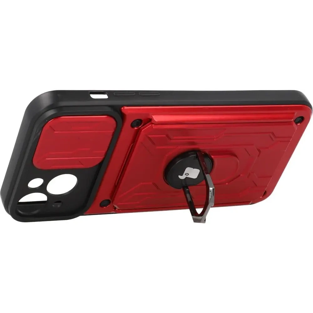 Hurtownia GSM - Bizon Case Camshield Kártyahely Gyűrű Apple iPhone 14 Plus piros - BIZ211 - {ean13} - Hurt
