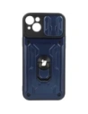 Bizon Case Camshield Kártyahely Gyűrű Apple iPhone 14 Plus sötétkék