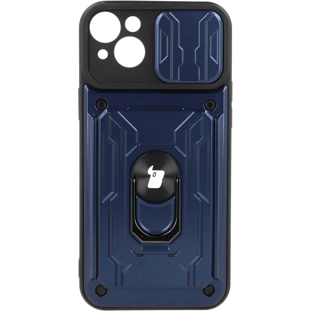 Hurtownia GSM - Etui Bizon Case Camshield Card Slot Ring do Apple iPhone 14 Plus granatowe - BIZ212 - {ean13} - Hurt