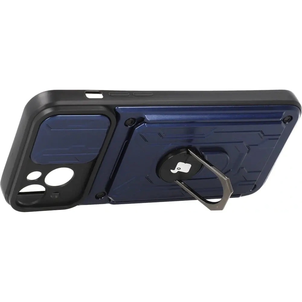 Hurtownia GSM - Etui Bizon Case Camshield Card Slot Ring do Apple iPhone 14 Plus granatowe - BIZ212 - {ean13} - Hurt