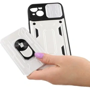 Hurtownia GSM - Bizon Case Camshield Kartensteckplatz Ring Apple iPhone 14 Plus weiß - BIZ213 - {ean13} - Hurt