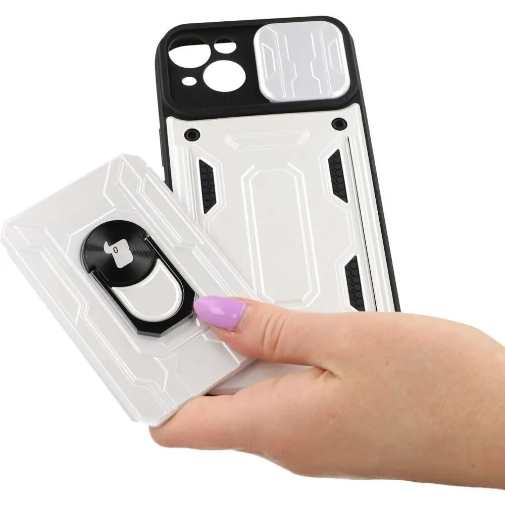 Hurtownia GSM - Bizon Case Camshield Kartensteckplatz Ring Apple iPhone 14 Plus weiß - BIZ213 - {ean13} - Hurt