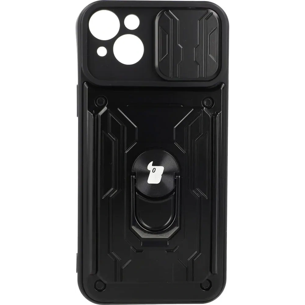 Hurtownia GSM - Etui Bizon Case Camshield Card Slot Ring do Apple iPhone 14 Plus černé - BIZ214 - {ean13} - Hurt