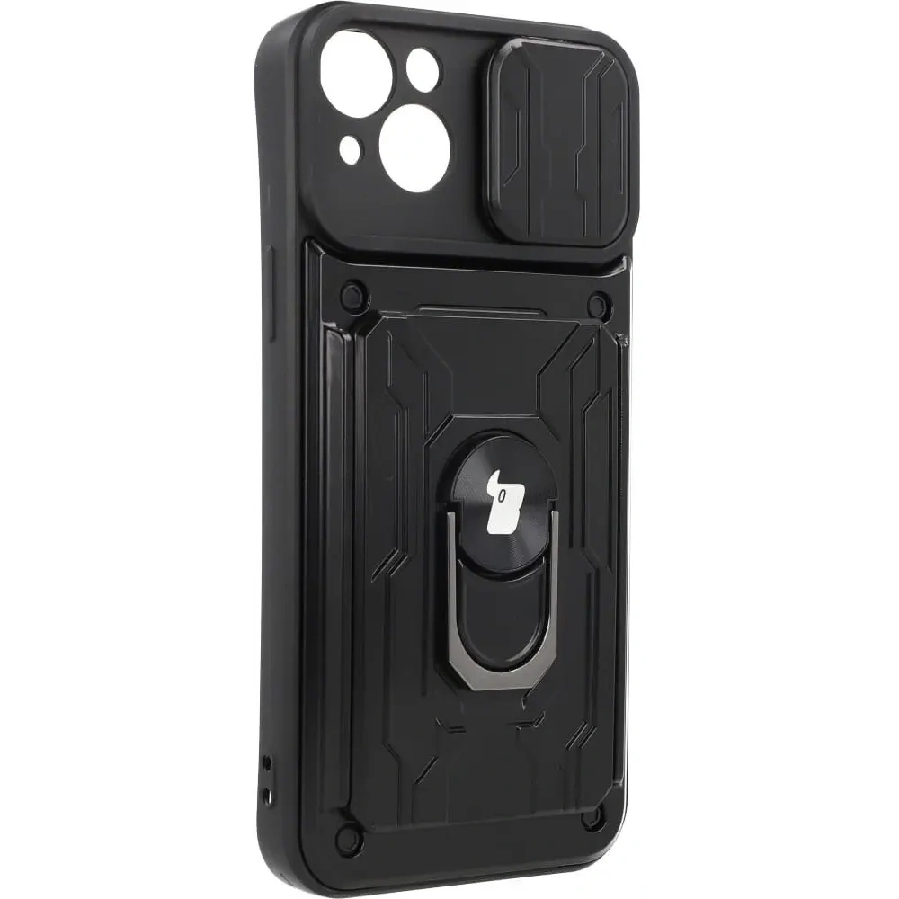 Hurtownia GSM - Etui Bizon Case Camshield Card Slot Ring do Apple iPhone 14 Plus černé - BIZ214 - {ean13} - Hurt
