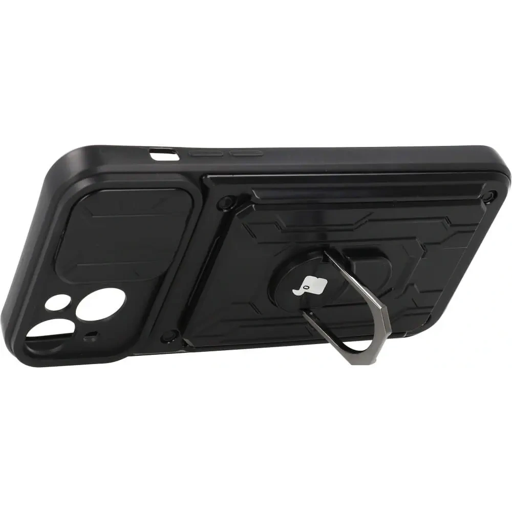 Hurtownia GSM - Etui Bizon Case Camshield Card Slot Ring do Apple iPhone 14 Plus černé - BIZ214 - {ean13} - Hurt