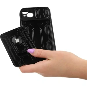 Hurtownia GSM - Bizon Case Camshield Kártyahely Gyűrű Apple iPhone 14 Plus fekete - BIZ214 - {ean13} - Hurt