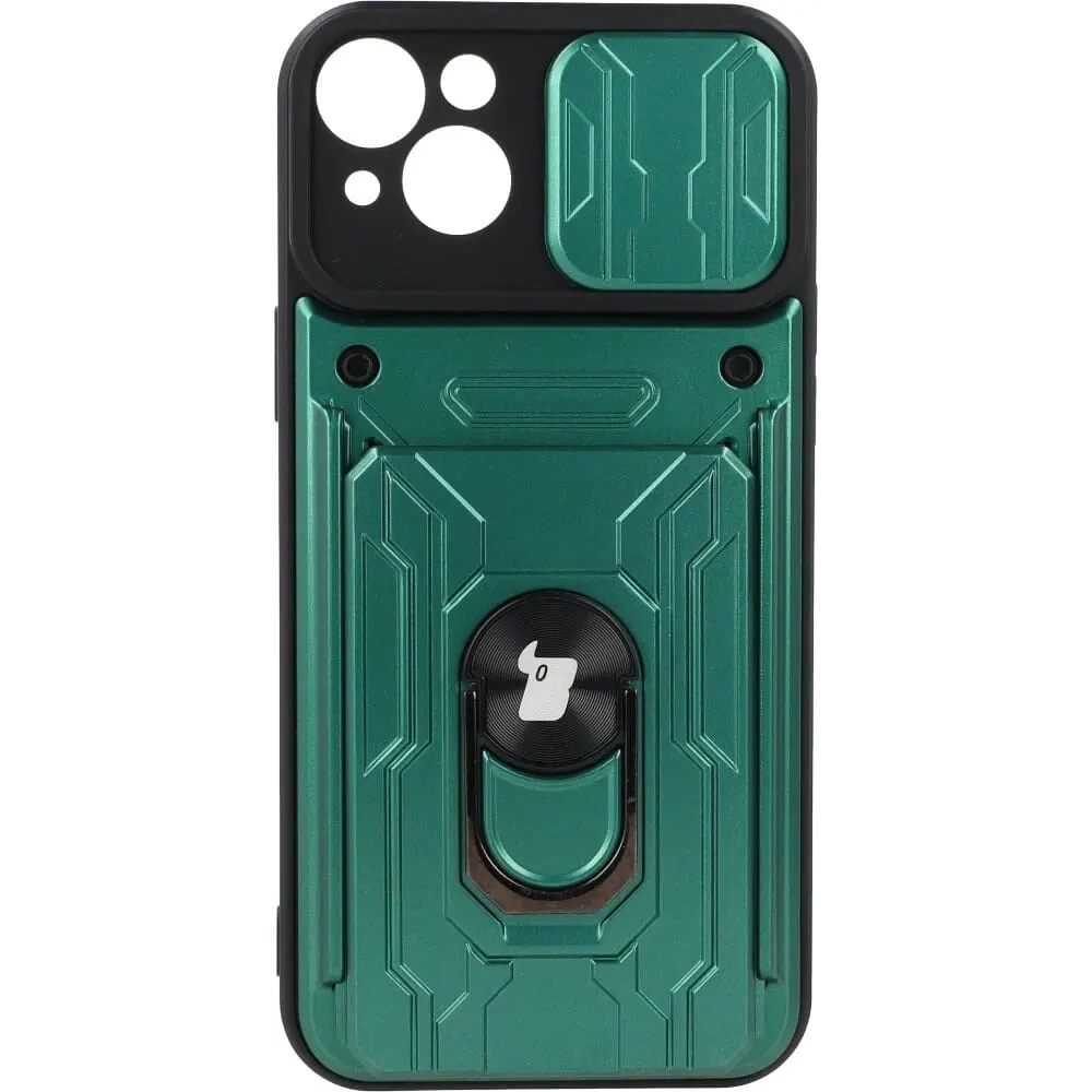 Hurtownia GSM - Bizon Case Camshield Kártya Slot Gyűrű Apple iPhone 14 Plus zöld - BIZ215 - {ean13} - Hurt