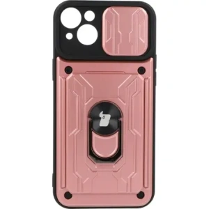 Hurtownia GSM - Bizon Case Camshield Kártyahely Gyűrű Apple iPhone 14 Plus világos rózsaszín - BIZ217 - {ean13} - Hurt