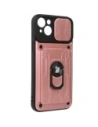 Wholesale Bizon Case Camshield Card Slot Ring Apple iPhone 14 Plus light pink - BIZ217 - {ean13} - Hurt