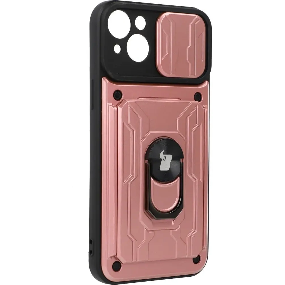 Wholesale Bizon Case Camshield Card Slot Ring Apple iPhone 14 Plus light pink - BIZ217 - {ean13} - Hurt