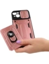 Wholesale Bizon Case Camshield Card Slot Ring Apple iPhone 14 Plus light pink - BIZ217 - {ean13} - Hurt