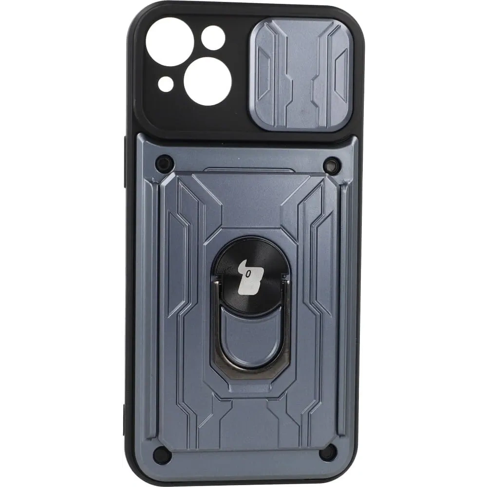 Hurtownia GSM - Bizon Case Camshield Kártyahely Gyűrű Apple iPhone 14 Plus szürke - BIZ218 - {ean13} - Hurt