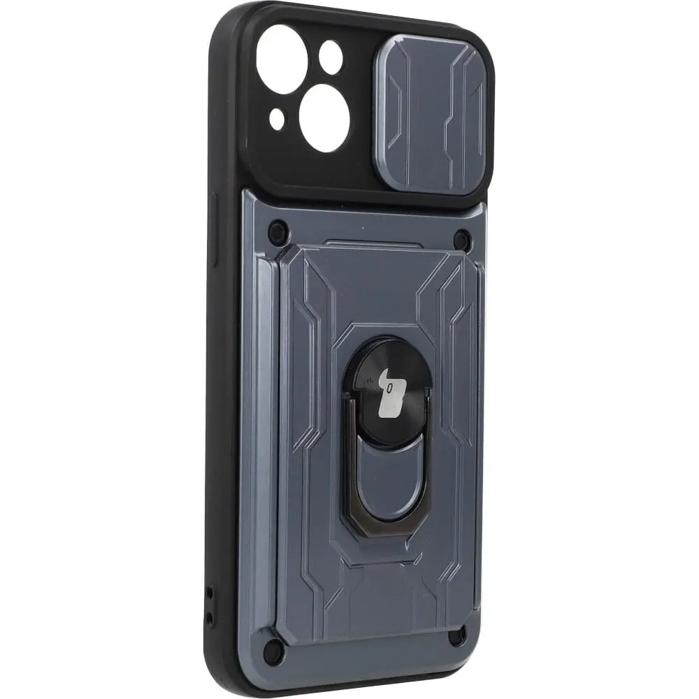 Hurtownia GSM - Bizon Case Camshield Kártyahely Gyűrű Apple iPhone 14 Plus szürke - BIZ218 - {ean13} - Hurt