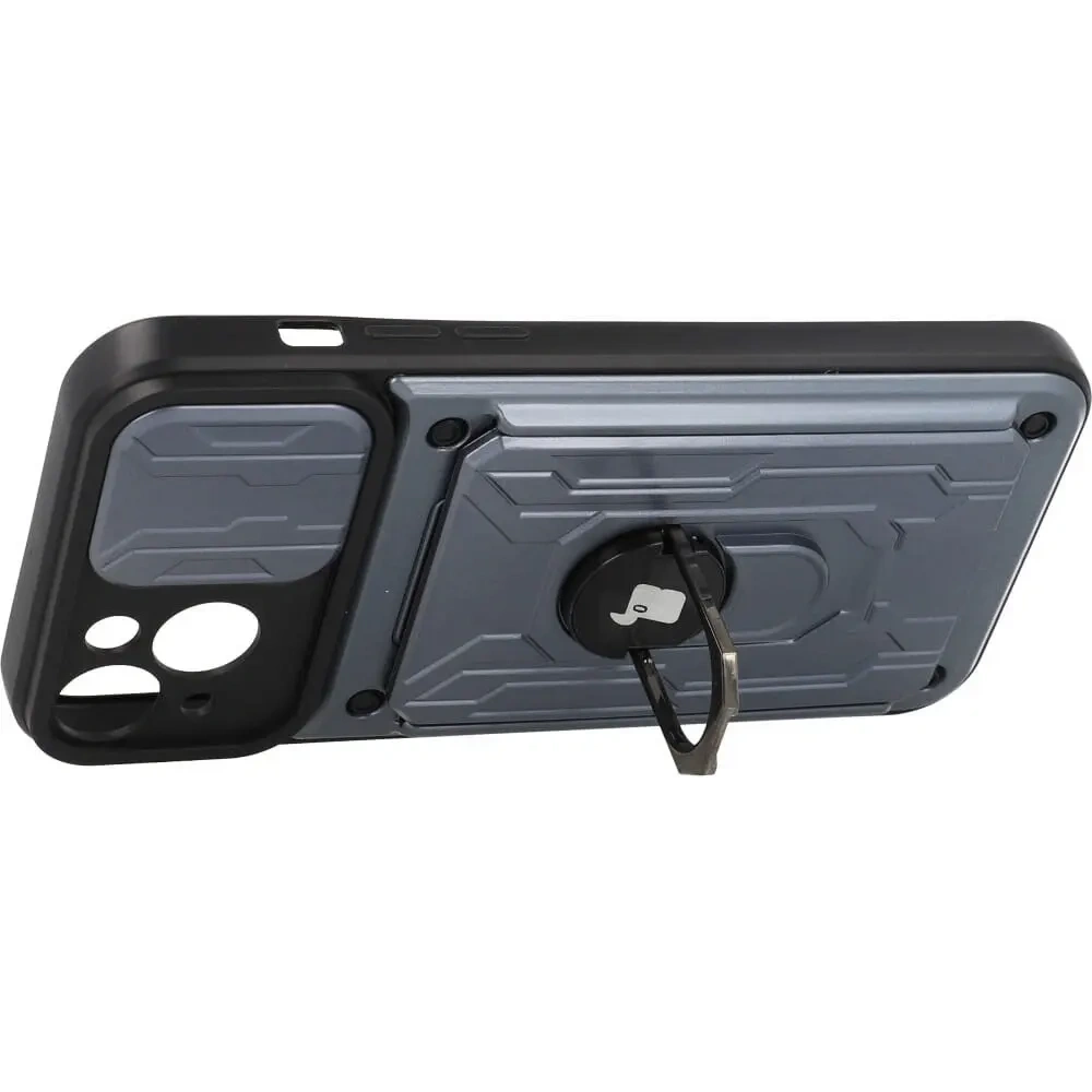 Hurtownia GSM - Bizon Case Camshield Kártyahely Gyűrű Apple iPhone 14 Plus szürke - BIZ218 - {ean13} - Hurt