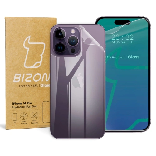 Folia hydrożelowa na tył i przód Bizon Glass Hydrogel Apple iPhone 14 Pro
