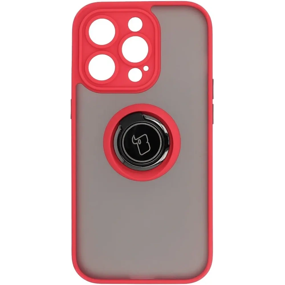 Hurtownia GSM - Bizon Case Hybrid Ring Apple iPhone 14 Pro füstös vörös kerettel - BIZ229 - {ean13} - Hurt