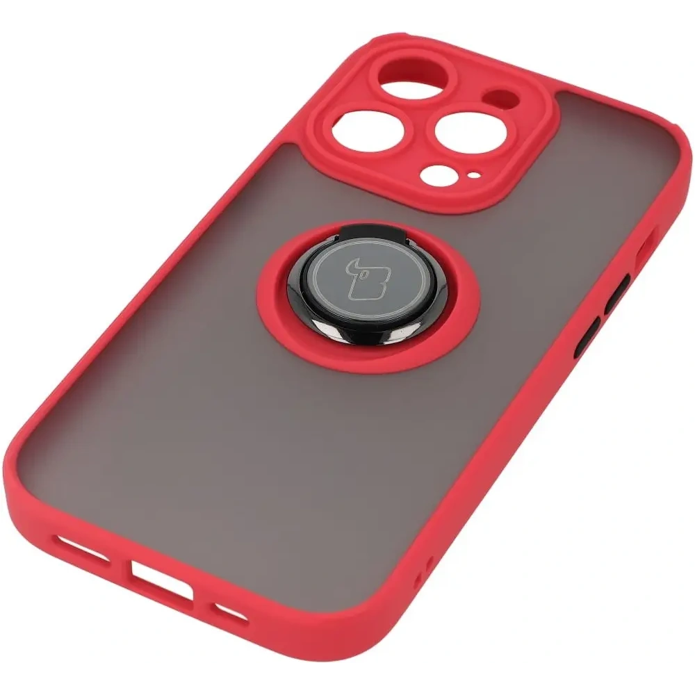 Hurtownia GSM - Bizon Case Hybrid Ring Apple iPhone 14 Pro füstös vörös kerettel - BIZ229 - {ean13} - Hurt