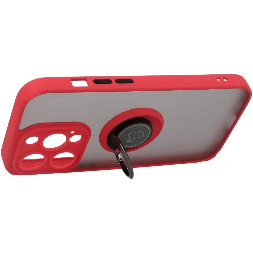 Hurtownia GSM - Bizon Case Hybrid Ring Apple iPhone 14 Pro füstös vörös kerettel - BIZ229 - {ean13} - Hurt