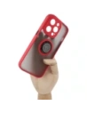 Wholesale Bizon Case Hybrid Ring Apple iPhone 14 Pro smoky with a red frame - BIZ229 - {ean13} - Hurt