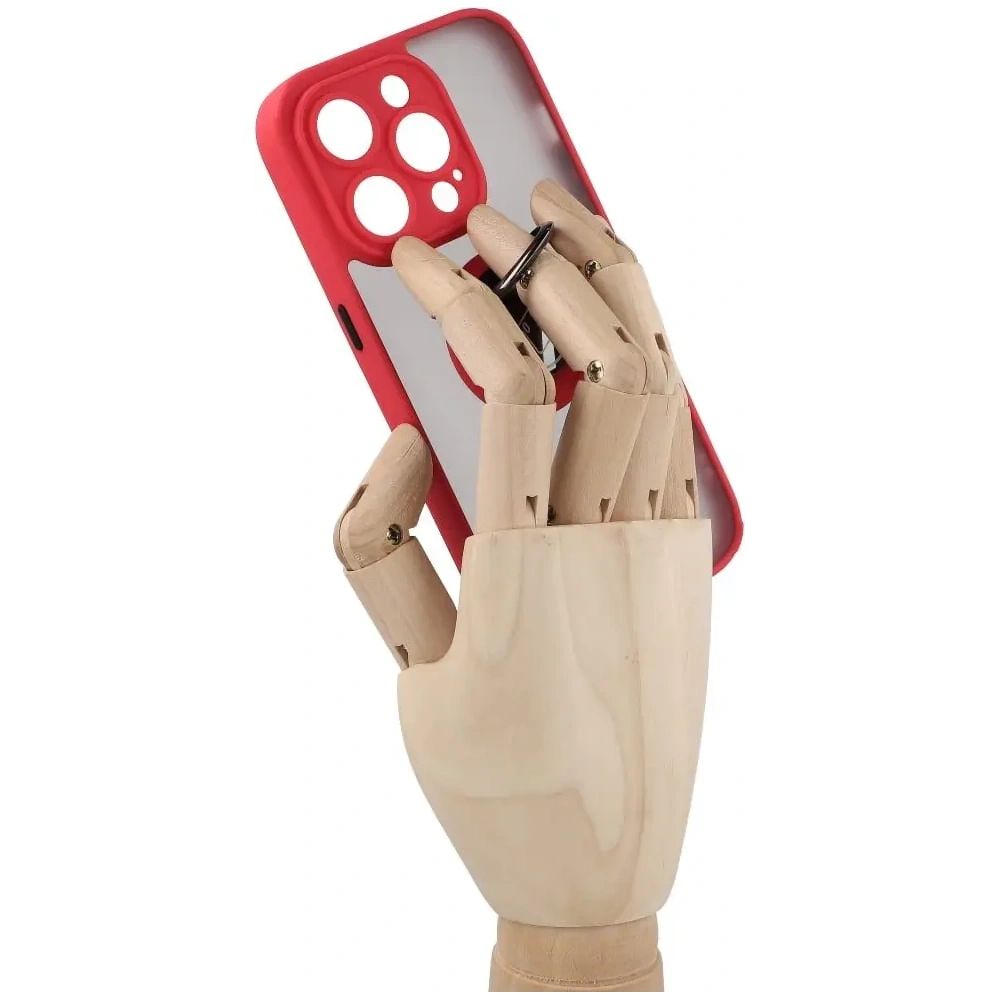 Wholesale Bizon Case Hybrid Ring Apple iPhone 14 Pro smoky with a red frame - BIZ229 - {ean13} - Hurt