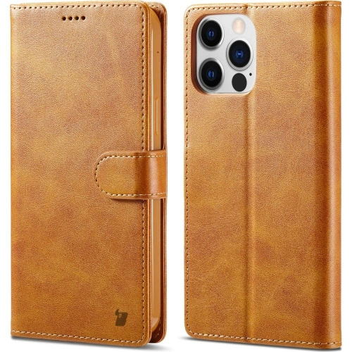 Etui Bizon Case Wallet do Apple iPhone 14 Pro jasnobrązowe